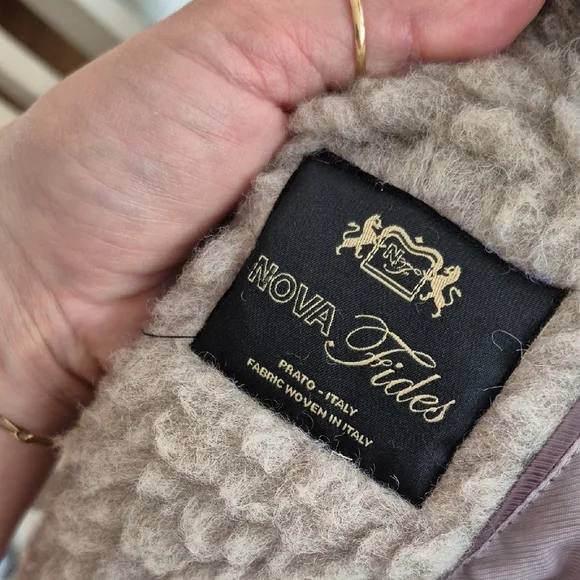 Women's Cozy Shearling Coat wool blend - Picture 4 of 4